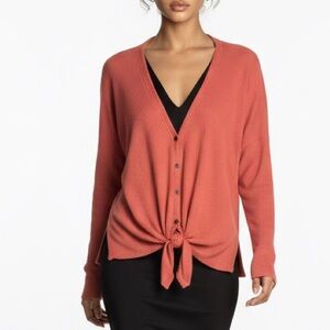 Abercrombie & Fitch Ribbed Salmon Tone Top Size Large